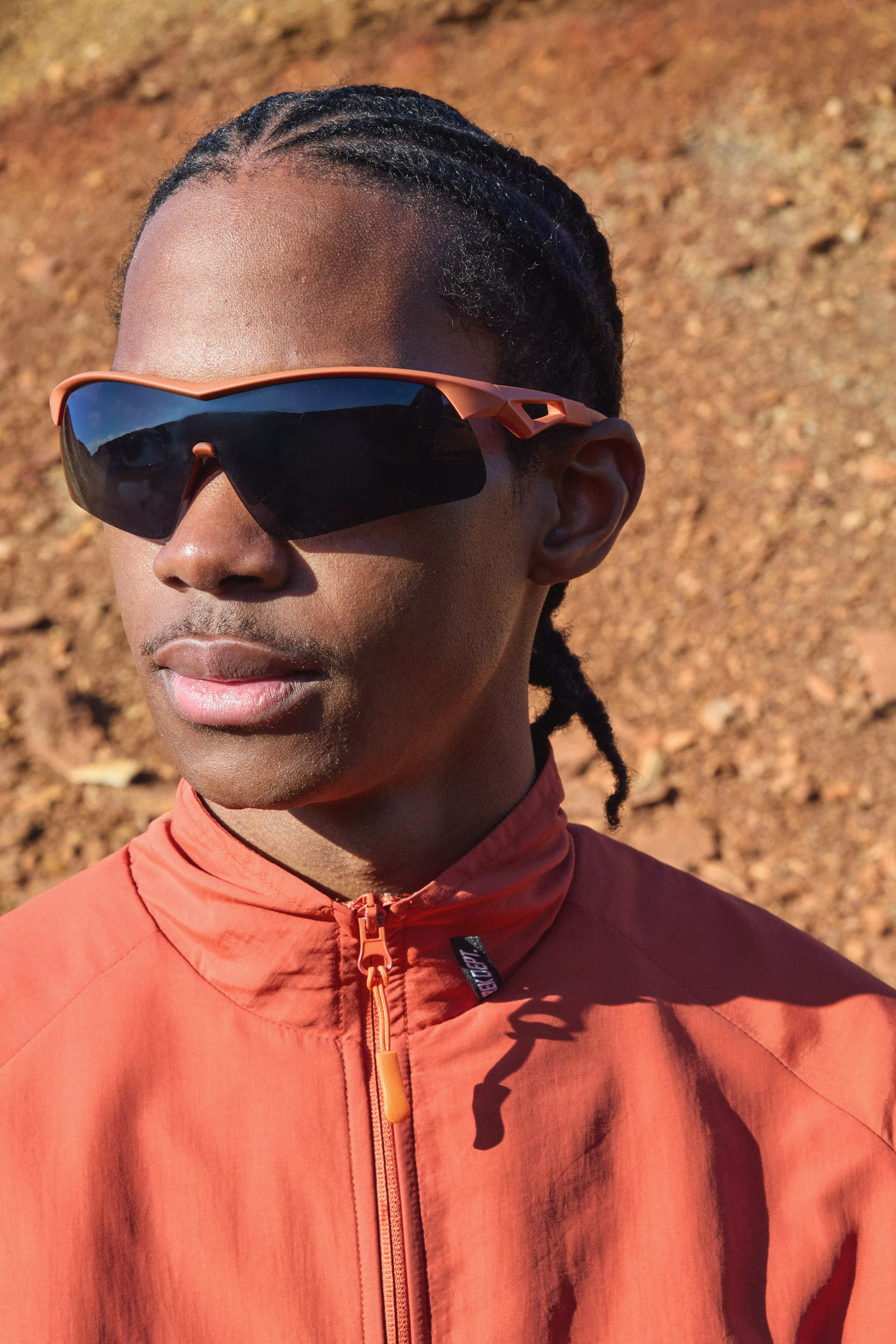 Active Trek Rubberised Smoke Lense Sunglasses | boohooMAN USA